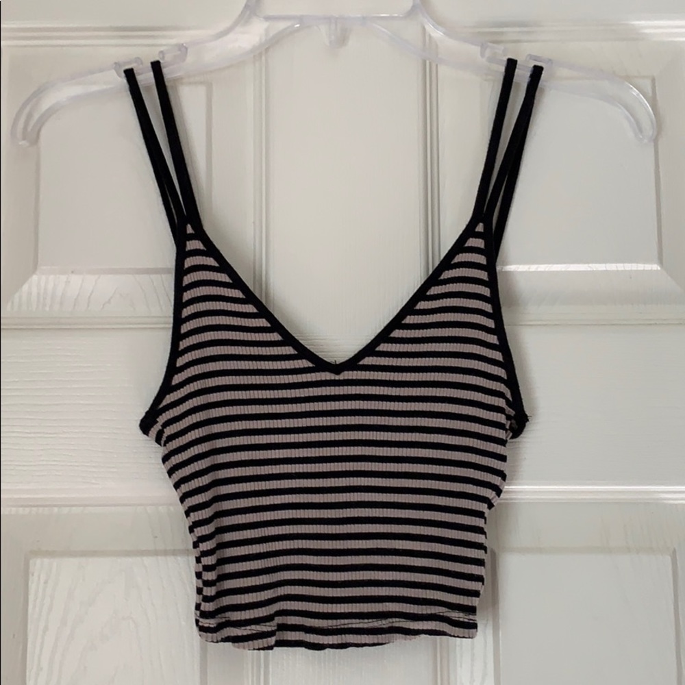 Ribbed crop tank top
